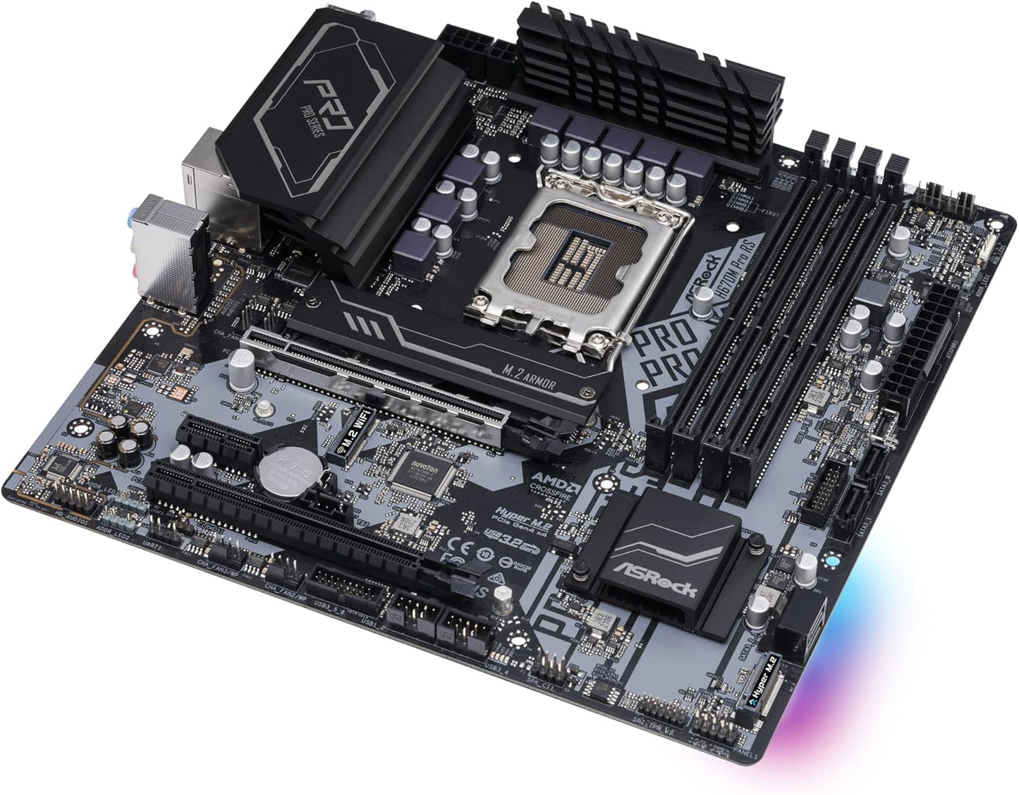 ASRock 90-MXBHK0-A0UAYZ H670M PRO RS LGA1700 Motherboard