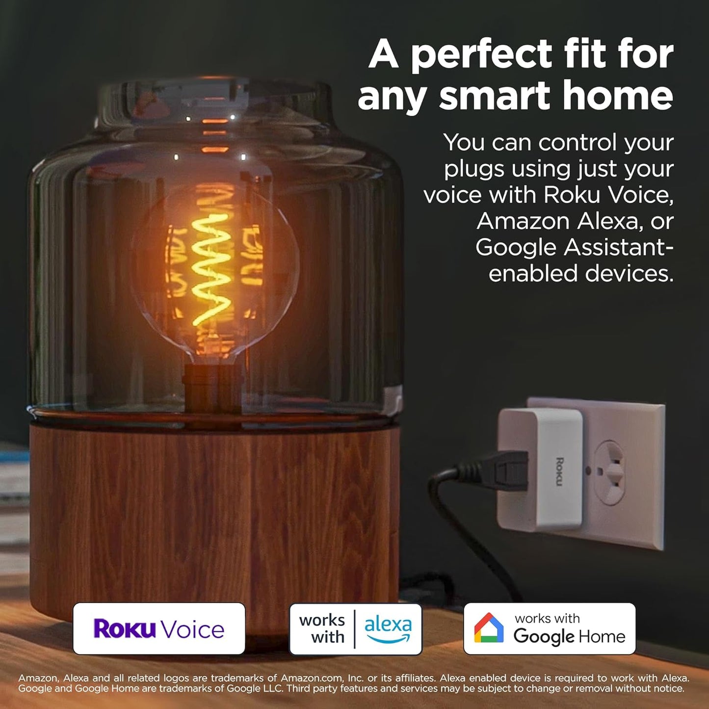 Roku PS1000P2R Smart Home Indoor Smart Plug 2-Pack