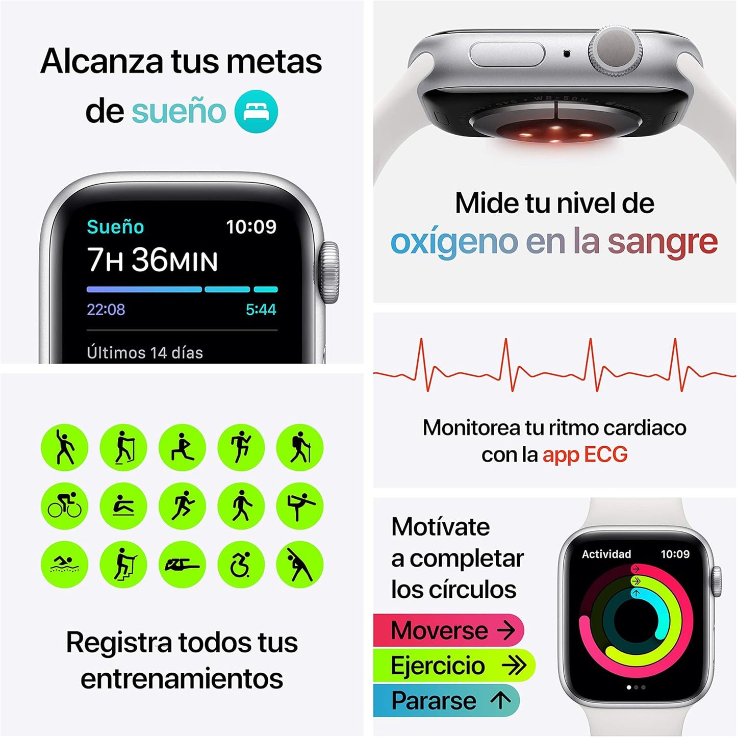 Apple M02N3LZ/A-cr Watch Series 6 - 40mm, Silver (Renewed)