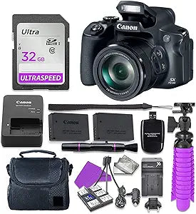 Canon Sx70 PowerShot 4K Digital Camera Bundle