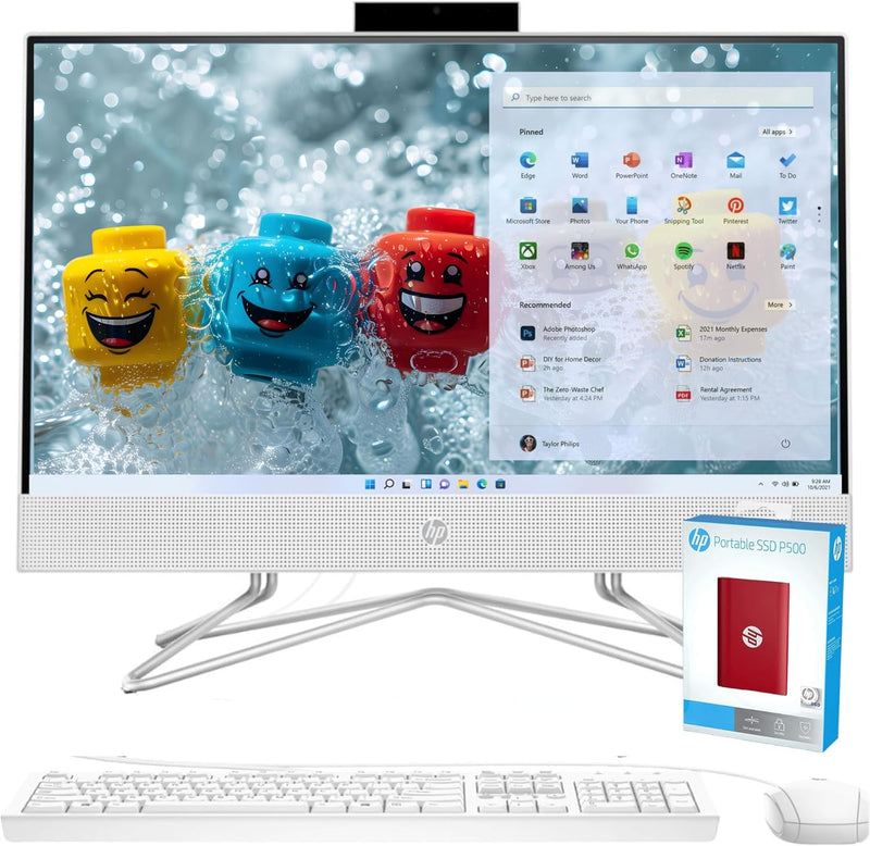 HP 22-dd0224 All-in-One Desktop 12GB RAM 1TB SSD Windows 11 — main product image