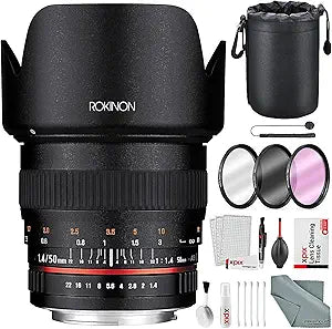 Rokinon 50M-C 50mm f/1.4 Canon Lens Kit