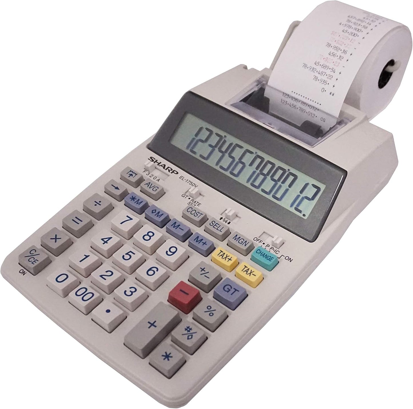 Sharp EL-1750V Two-Color Printing Calculator