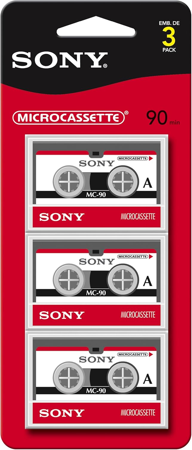 Sony MC90R/3 90-Minute Microcassette 3-Pack