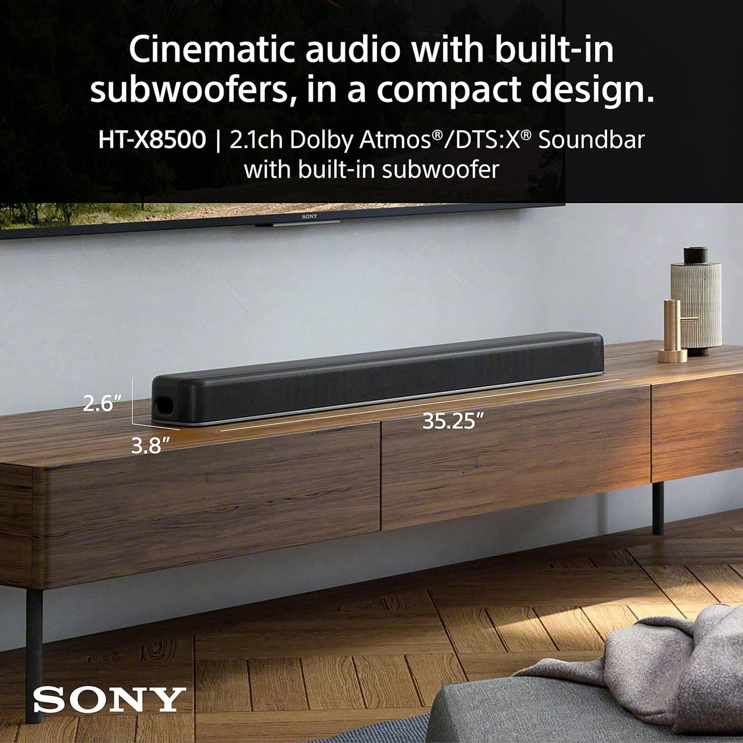 Sony HTX8500 2.1ch Dolby Atmos Soundbar with Subwoofer