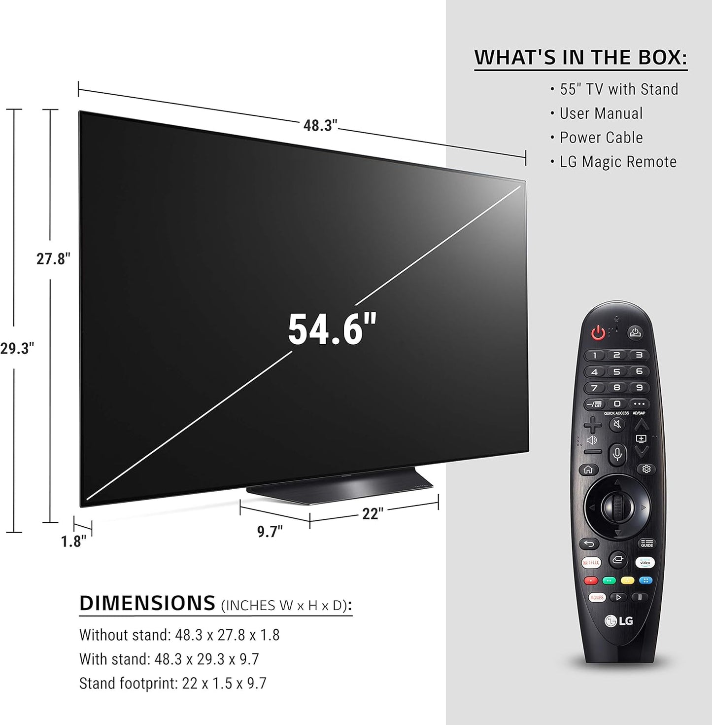 LG OLED55BXPUA 55" 4K Smart OLED TV Alexa Built-In