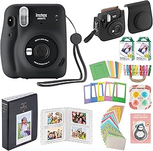 Fujifilm Instax Mini 11 - Instant Camera Bundle - Film, Case, Album & More