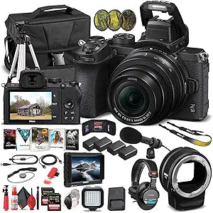 Nikon 1633 Z50 Mirrorless Camera 16-50mm Lens Bundle (Renewed)