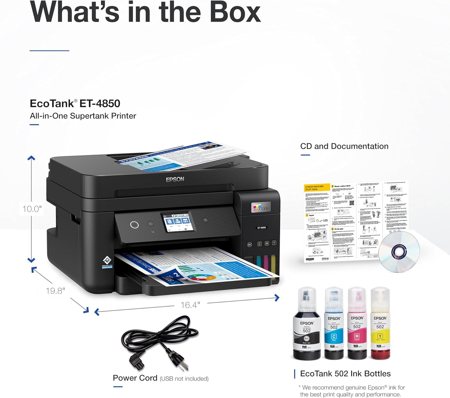 Epson ET-4850 EcoTank Wireless All-in-One Supertank Printer