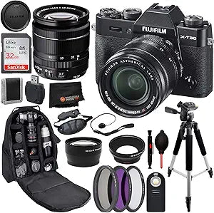 Fujifilm 16619920 X-T30 Mirrorless Camera 18-55mm Lens Bundle