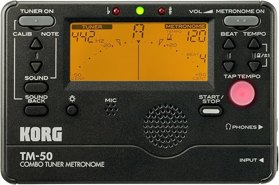 Korg TM50BK Instrument Tuner and Metronome Black