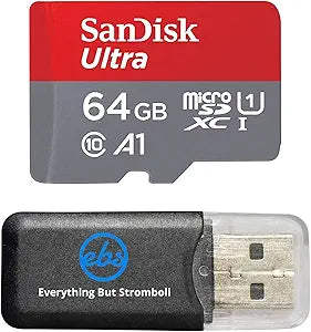 SanDisk SDSQUAR-064G-GN6MN 64GB Ultra Micro SDXC Card Bundle