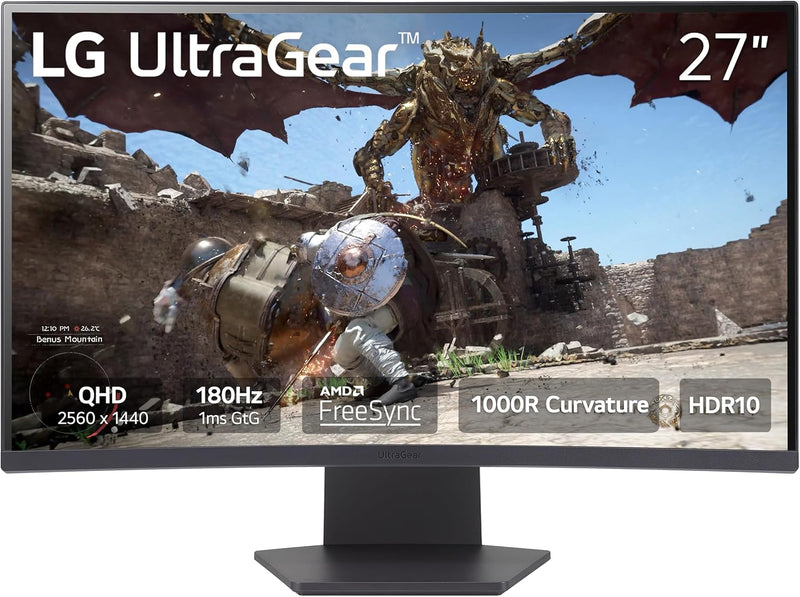 LG 27GS60QC-B UltraGear 27-Inch Curved Gaming Monitor — main product image