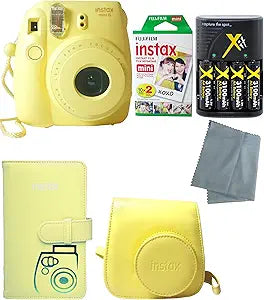 Fujifilm Instax Mini 8 Yellow Instant Camera Bundle