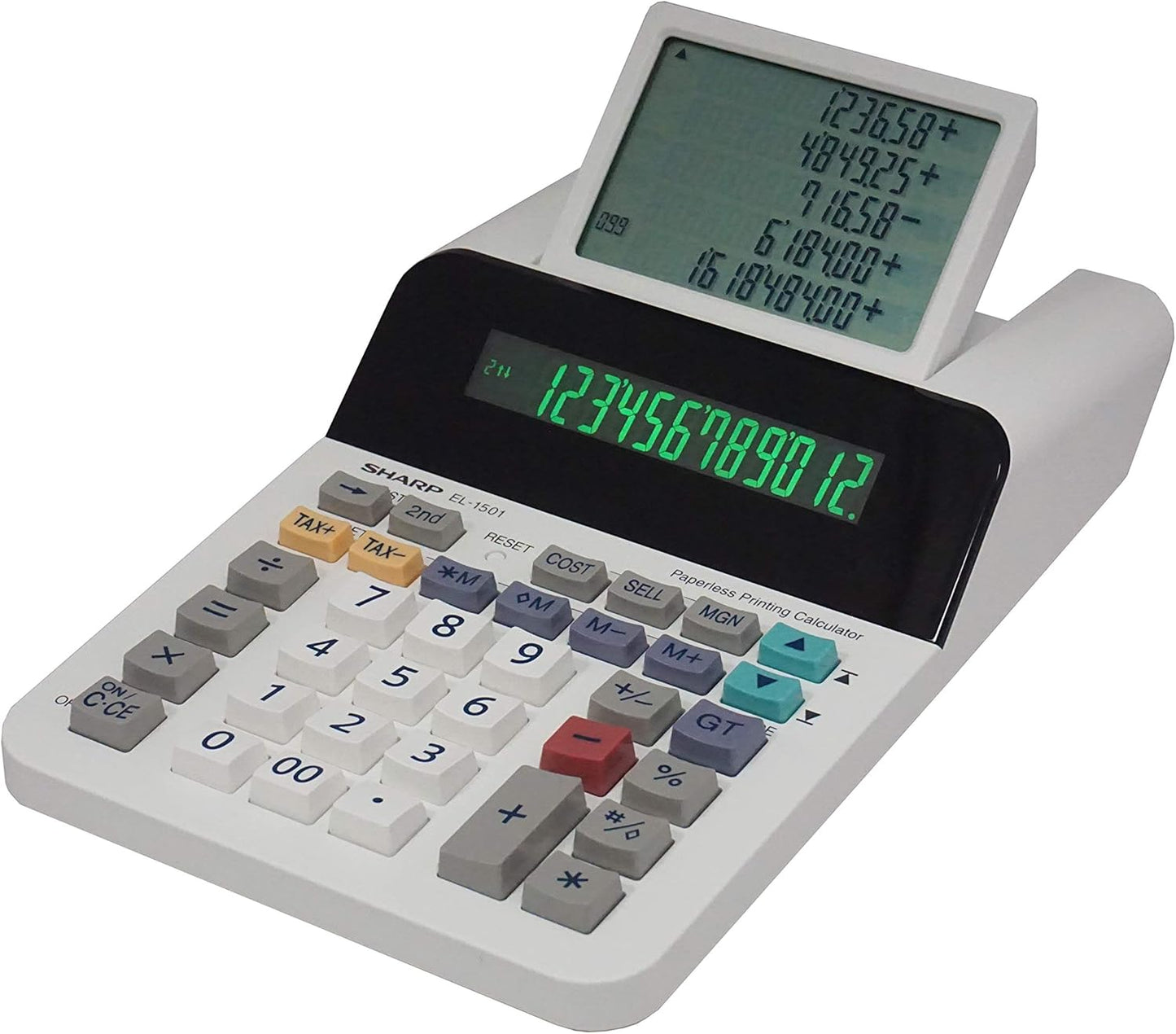 Sharp 8541735555 El-1501 Compact Cordless Paperless Printing Calculator
