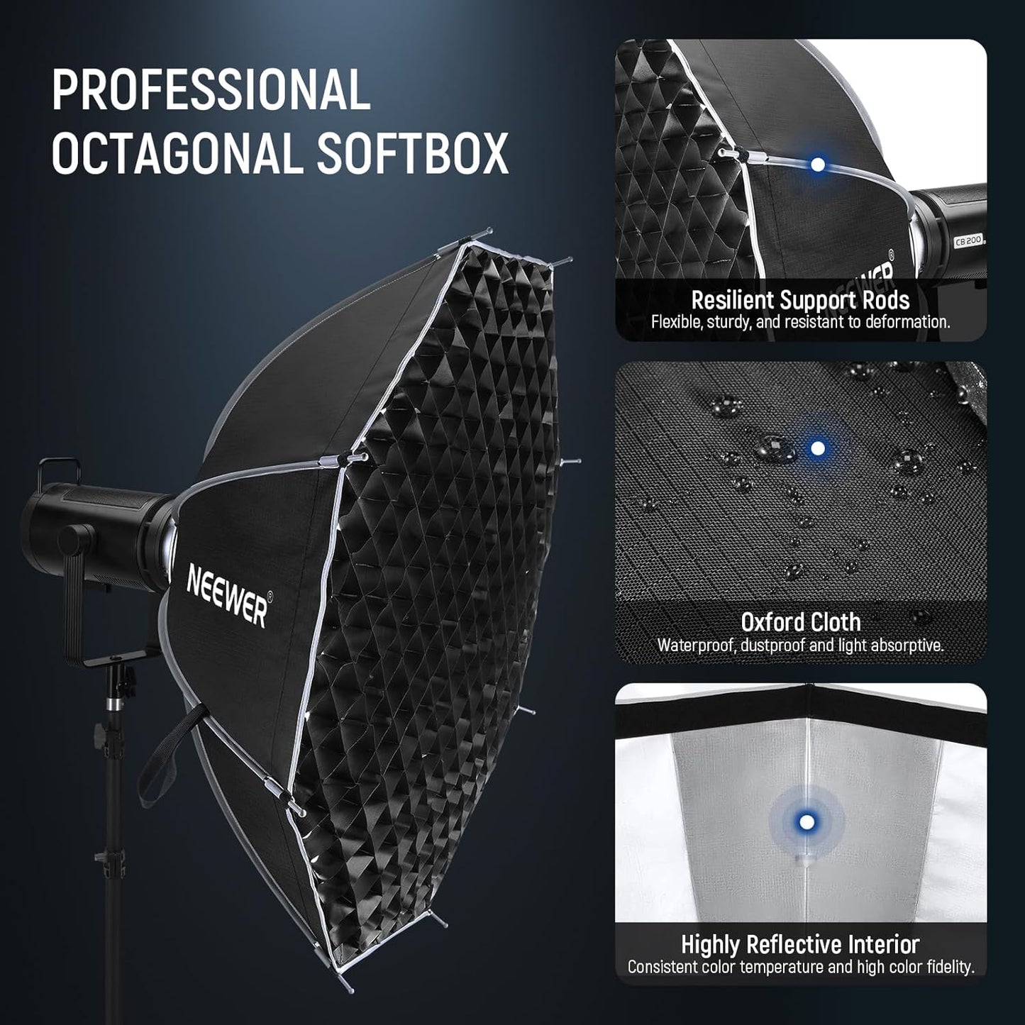 Neewer 10104452 37" Octagonal Quick Release Softbox