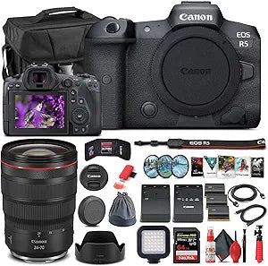 Canon 4147C002 EOS R5 Mirrorless Camera with 24-70mm Lens (Renewed)
