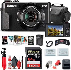 Canon 1066C001 PowerShot G7 X Mark II Camera Bundle Renewed