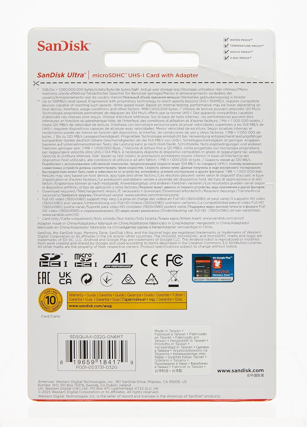 SanDisk SDSQUA4-032G-GN6MT 32GB microSDHC: (2-Pack) Ultra UHS-I