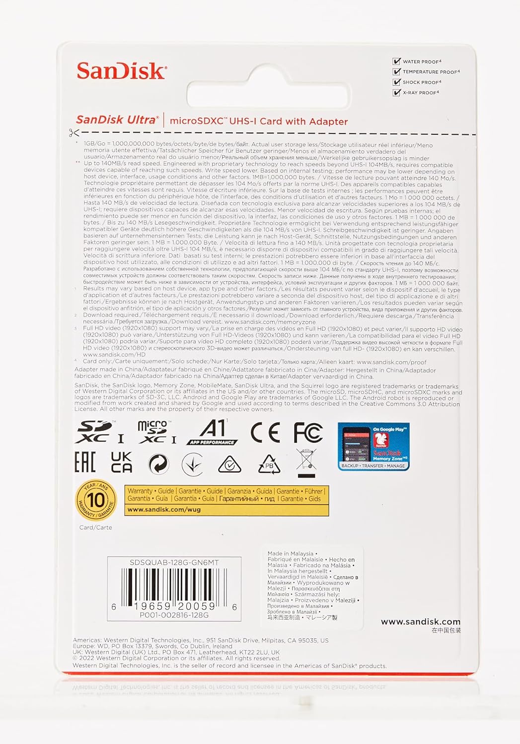 SanDisk SDSQUAB-128G Ultra 128GB 2-Pack MicroSD Card