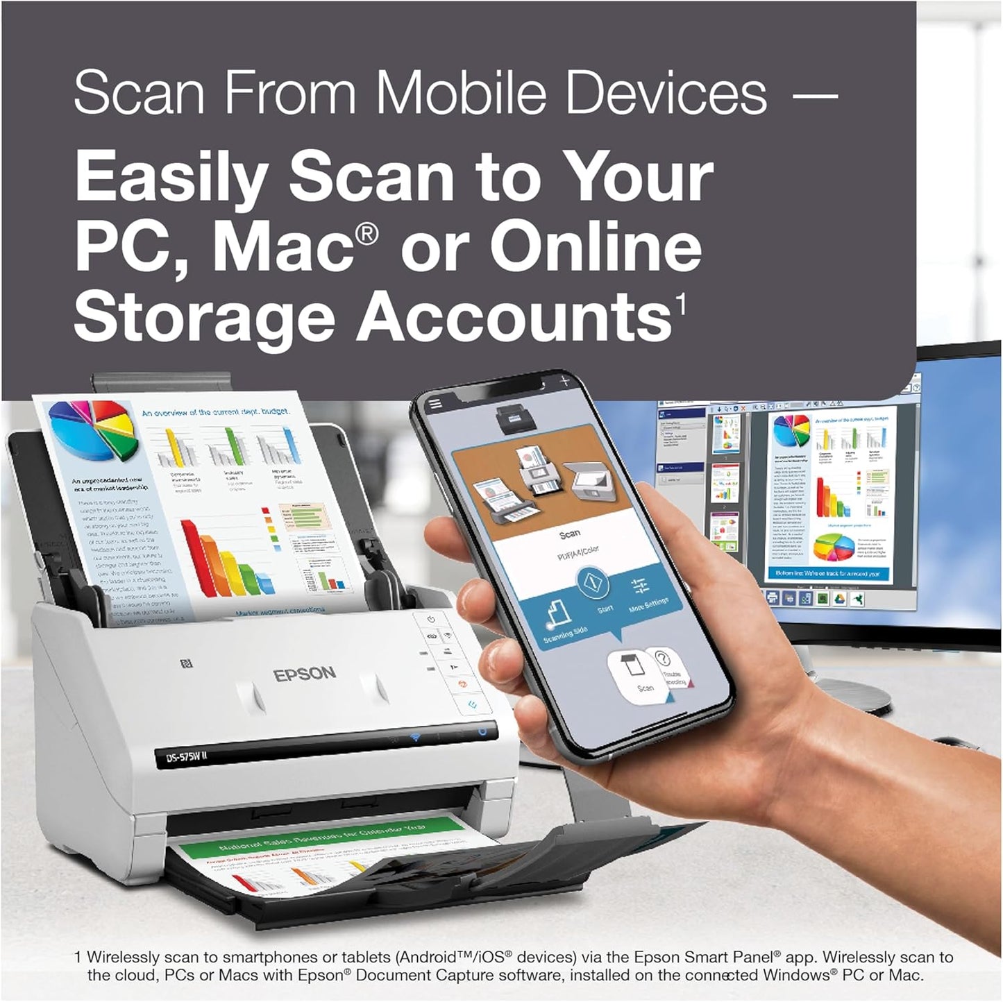 Epson DS-575W II Wireless Duplex Document Scanner