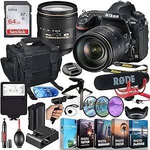 Nikon D850 DSLR 24-120mm Lens Video Maker Bundle Renewed