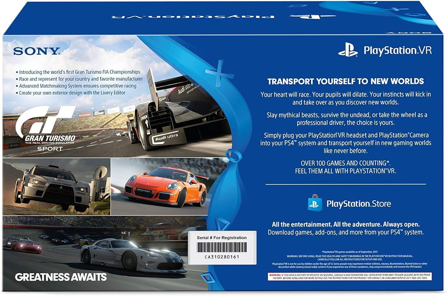 Sony PlayStation VR Gran Turismo Sport Bundle (Renewed)