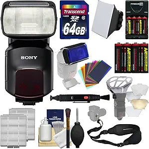 Sony K-94431-06 Alpha HVL-F60M Flash Kit: Video Light, Soft Box, Accessories