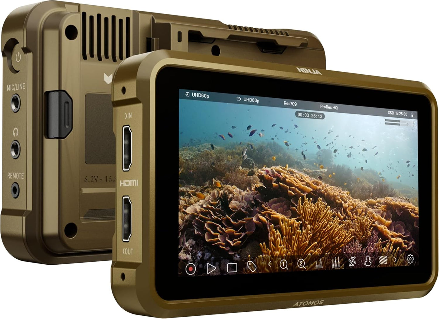 Atomos Ninja 5.2" 4K HDMI Monitor, Battery & Swivel Mount Kit