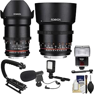 Rokinon K-100229-10 35mm & 85mm Cine Lens Kit for Micro 4/3