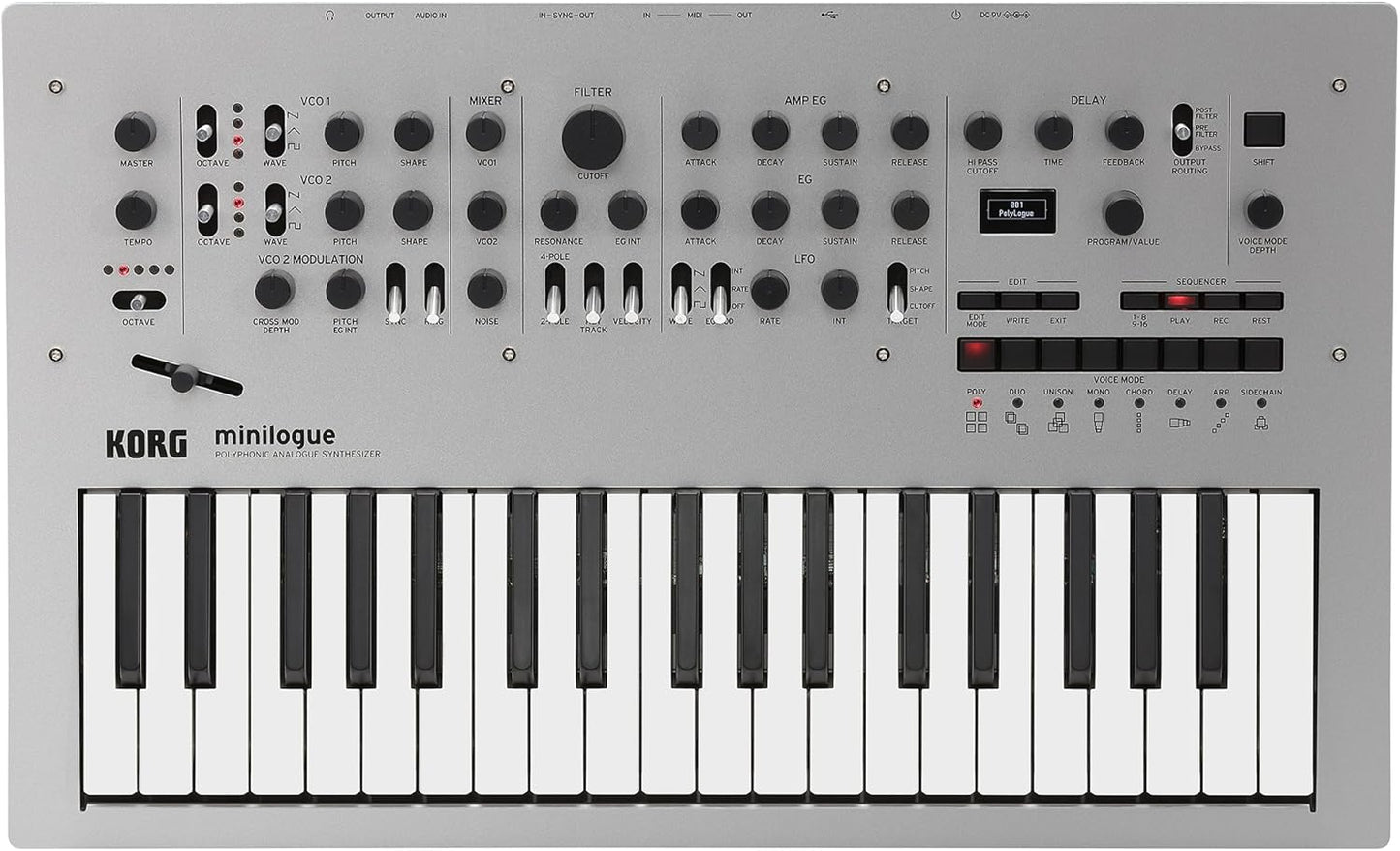 Korg MINILOGUE 4-Voice Analog Synth with Presets