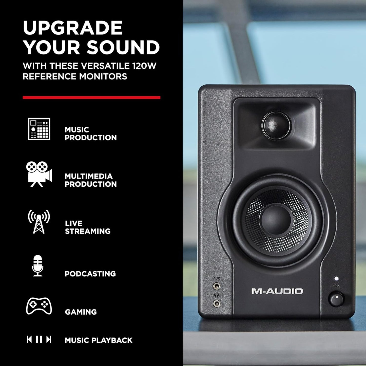M-Audio BX4 Studio Monitors - 4.5 Inch PC Speakers