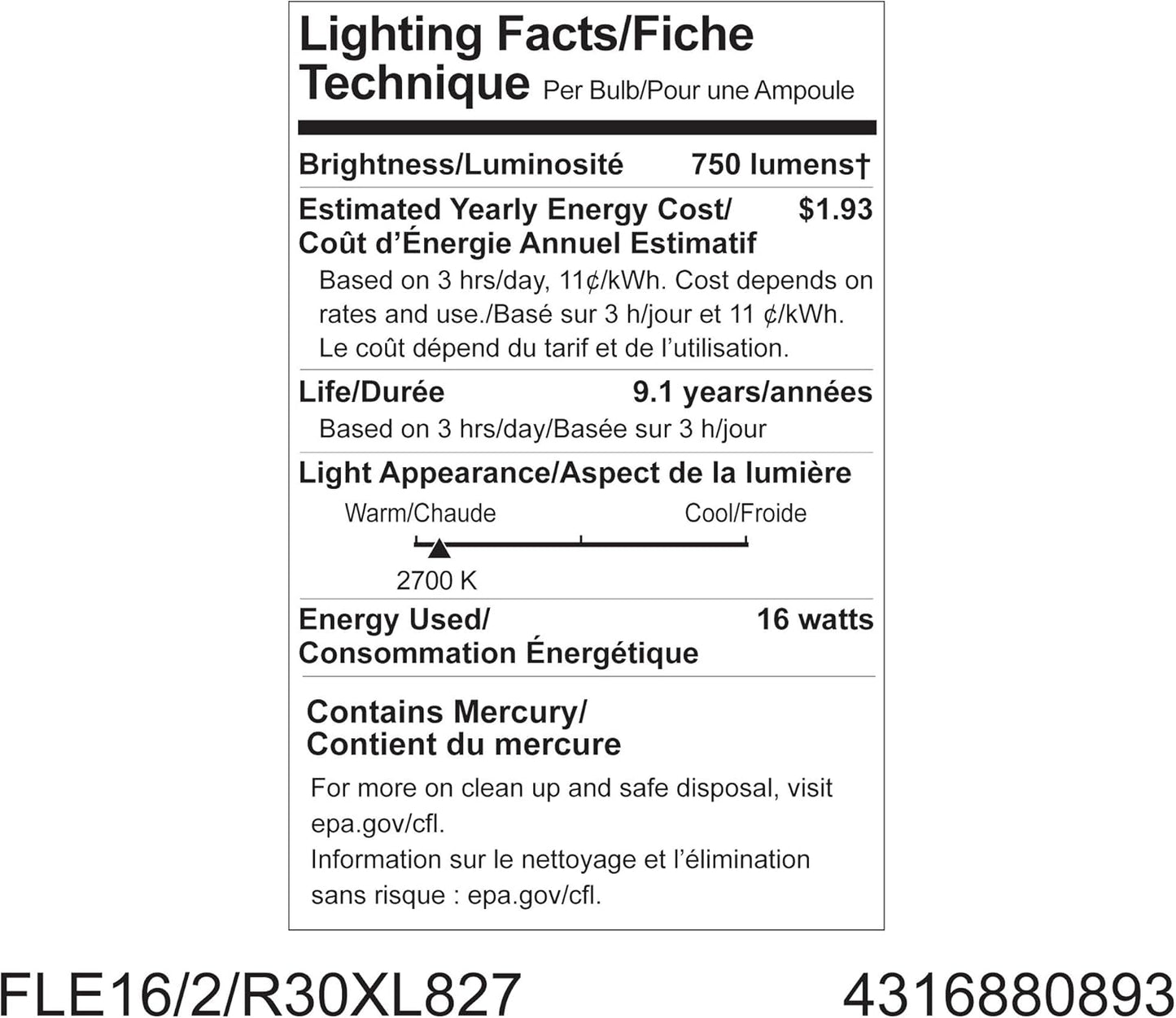 GE FLE16/2/R30XL827 CFL Floodlight Bulb 15-Watt Soft White