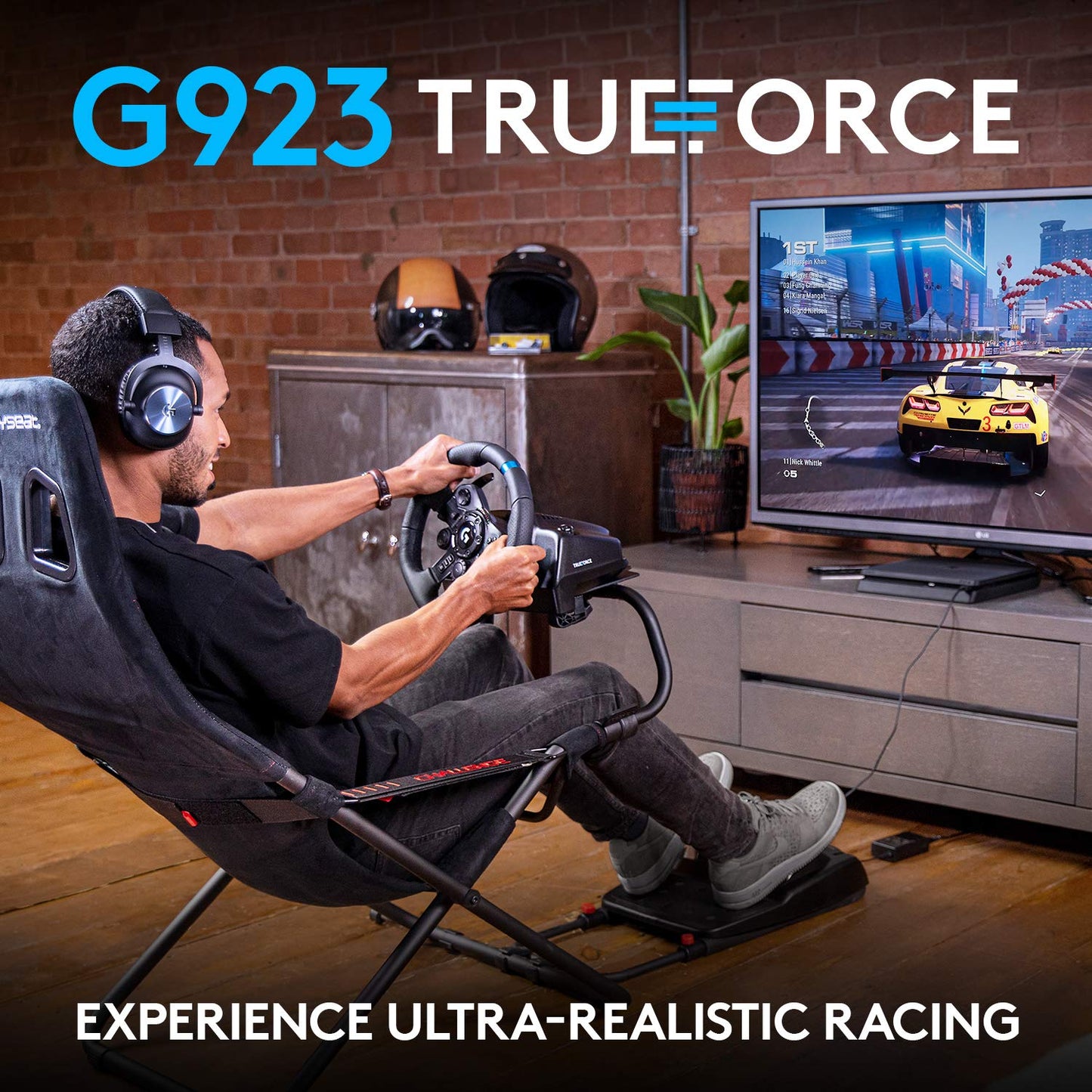 Logitech G923 TRUEFORCE Racing Wheel (Renewed)