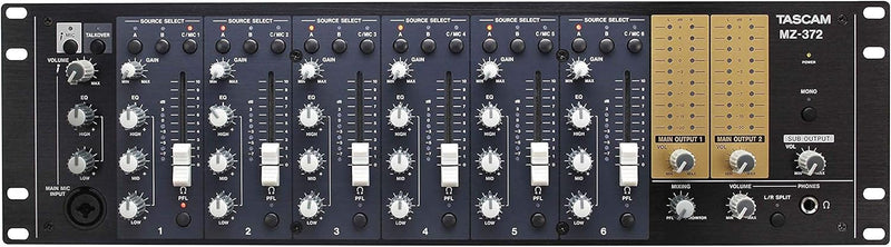 Tascam MZ-372 7-Channel Rackmount Zone Audio Mixer — main product image