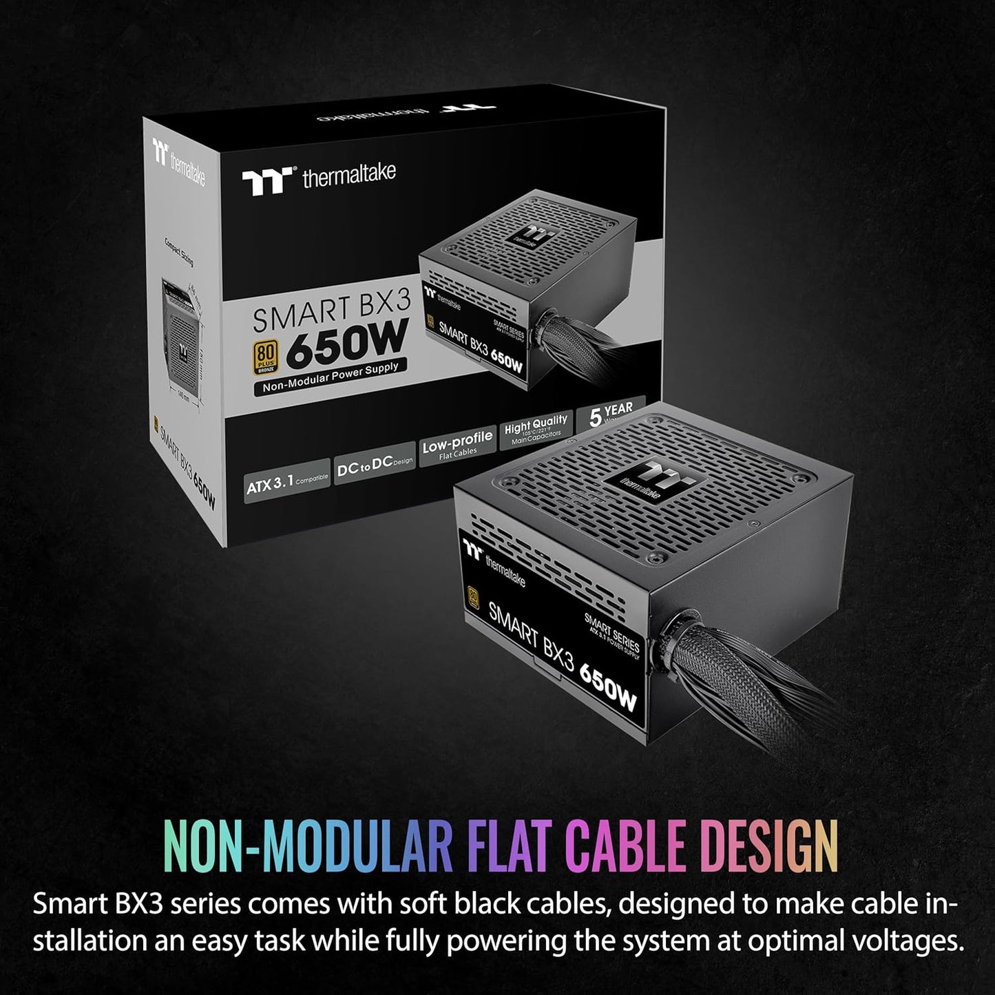 Thermaltake PS-SPD-0650NNFABU-3 Smart BX3 650W 80+ Bronze PSU