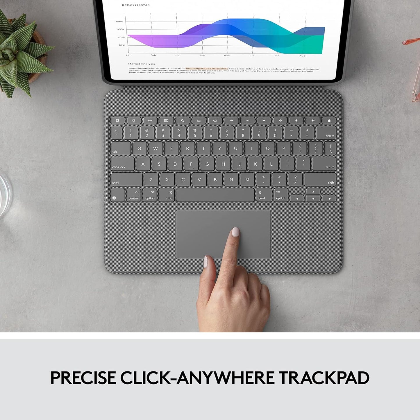 Logitech 920-010097 Combo Touch iPad Pro 12.9 Keyboard Case