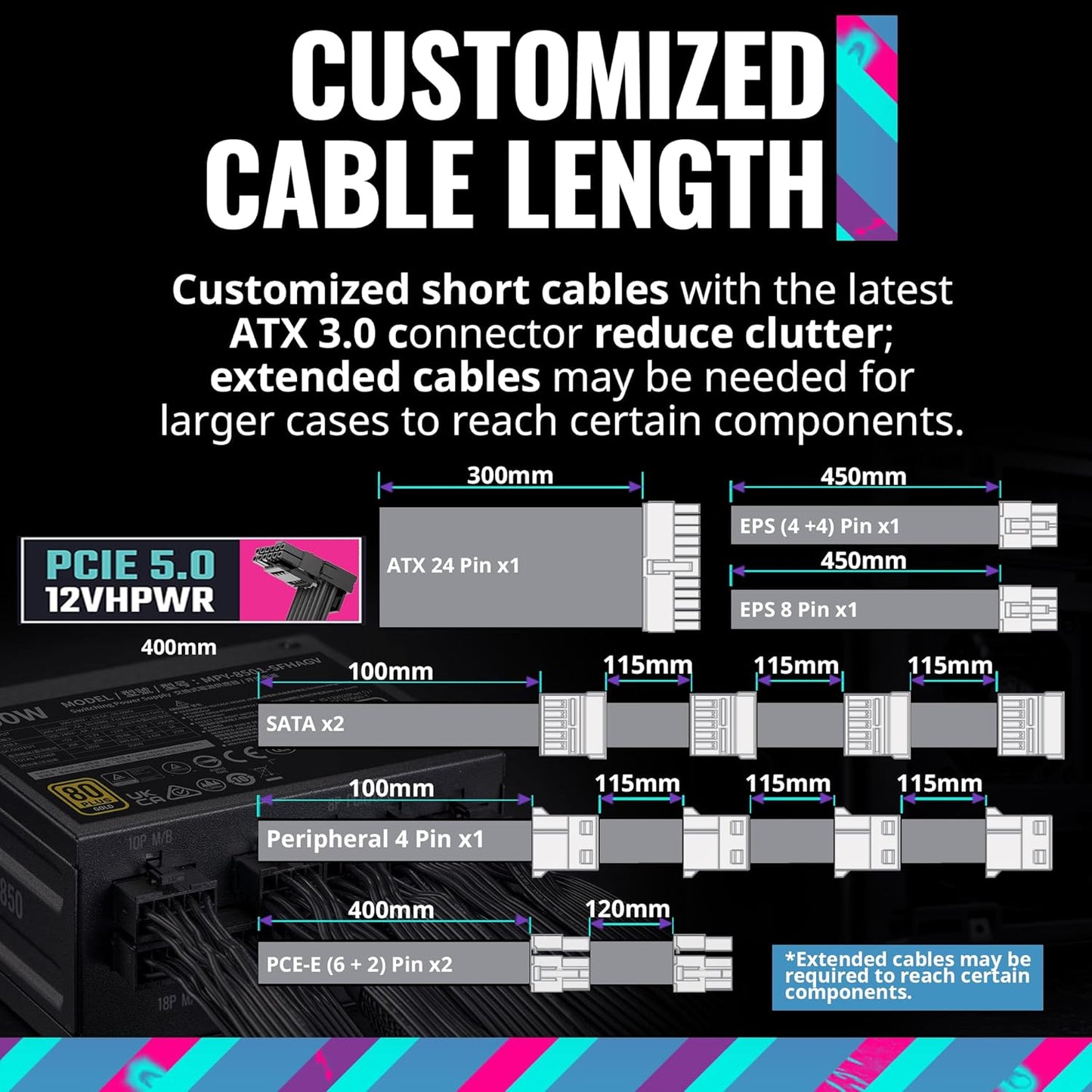 Cooler Master MPY-8501-SFHAGV-3U1 V850 SFX Gold 850W Power Supply