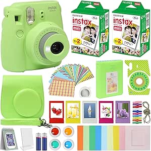 Fujifilm Instax Mini 9 Lime Green Camera Bundle
