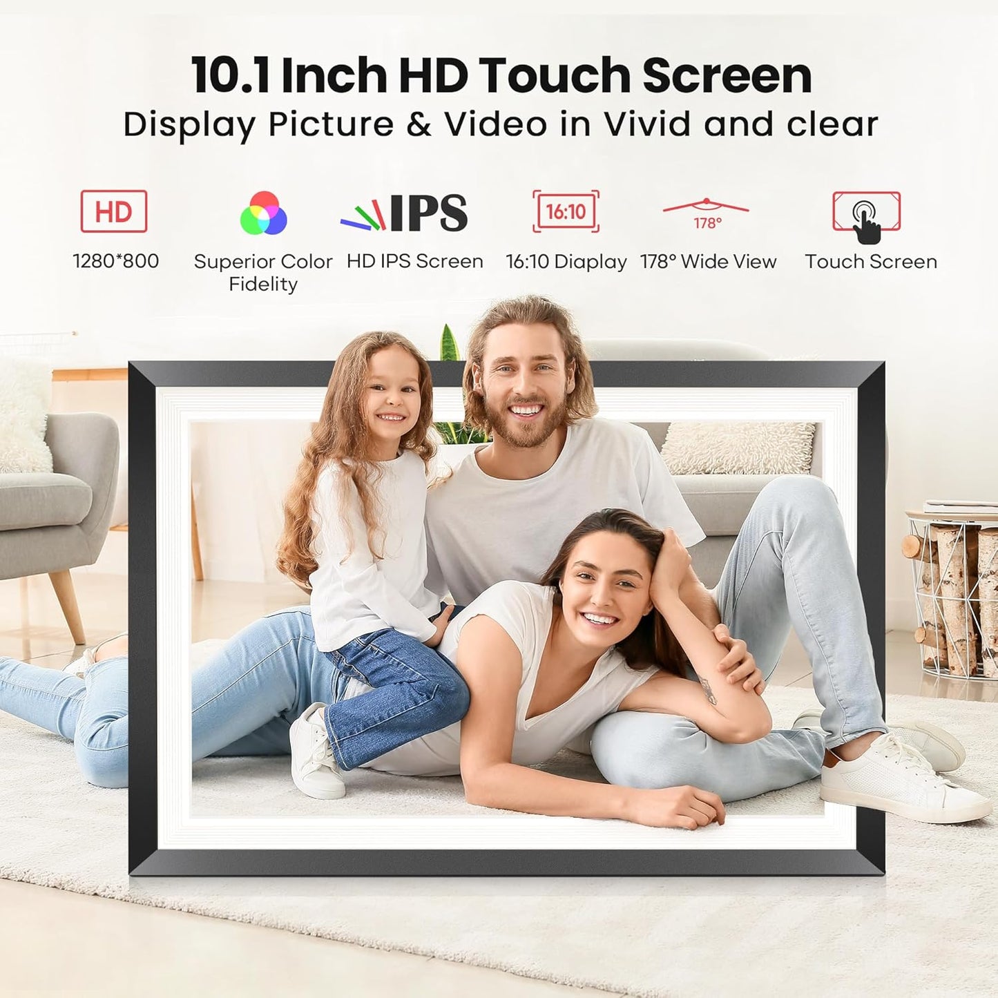 RCA 114KZ 10.1" WiFi Digital Picture Frame - 32GB Touchscreen