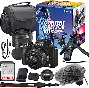 Canon EOS M50 Mark II Mirrorless Camera Bundle Renewed