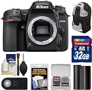 Nikon K-101949-04 D7500 4K DSLR Camera Refurbished Bundle