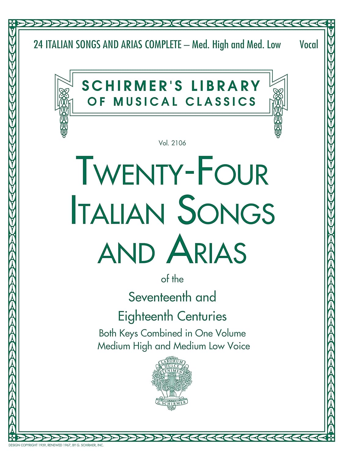 Hal Leonard Corporation 24 Italian Songs & Arias Complete