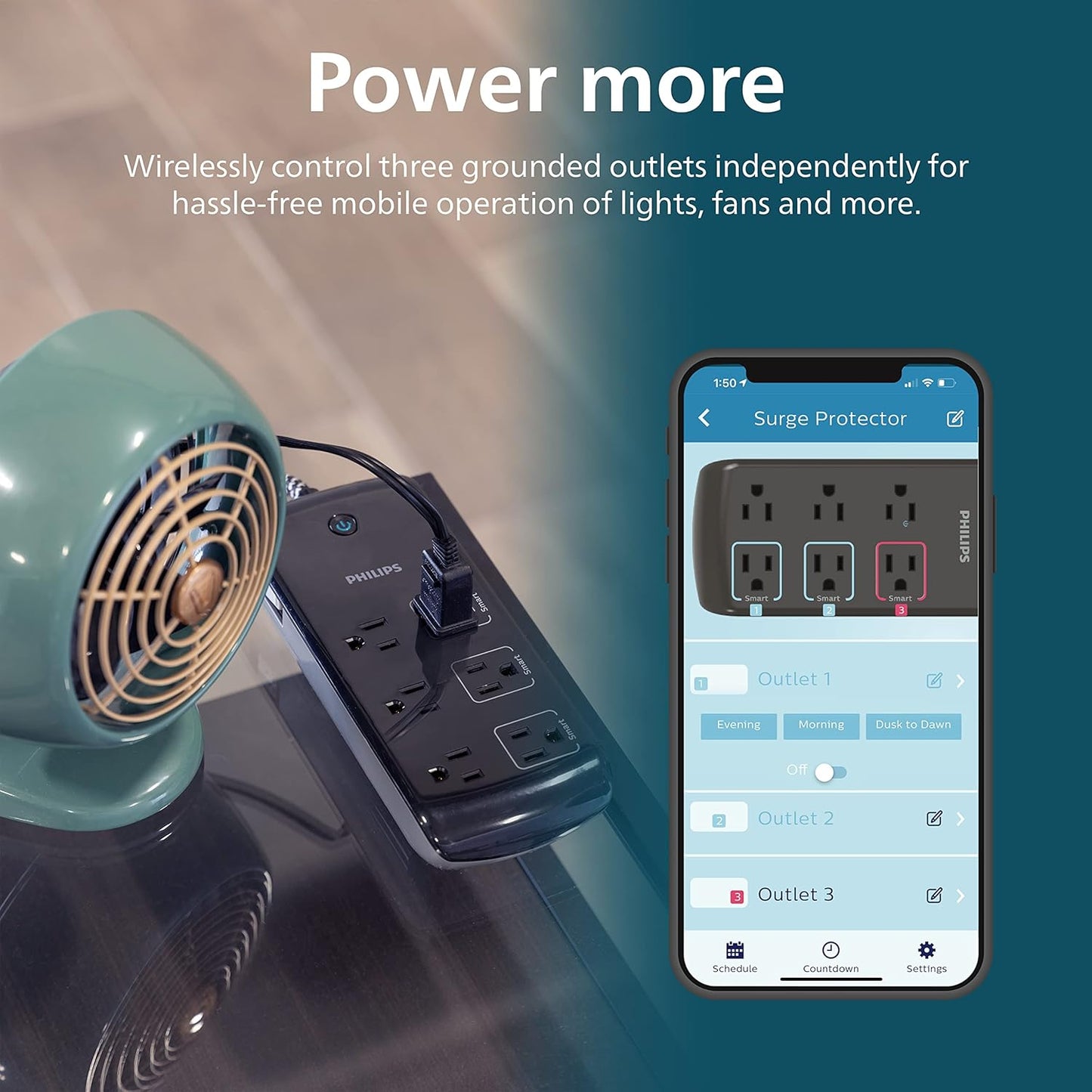 Philips SPP9068BF/37 6-Outlet Wi-Fi Surge Protector