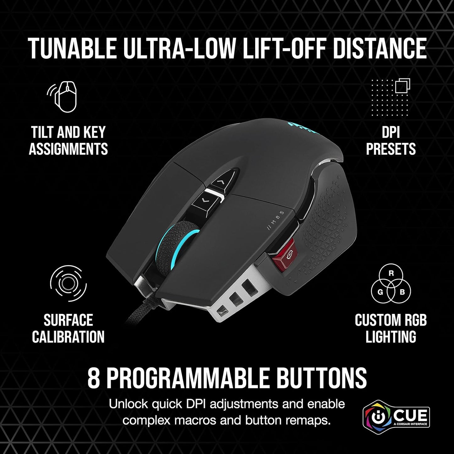 Corsair M65 RGB Ultra Tunable FPS Gaming Mouse Renewed
