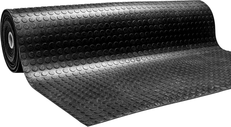 MSI AMZ-RFMROLL-0001 Black Rubber Floor Mat Roll, Coin Texture — main product image