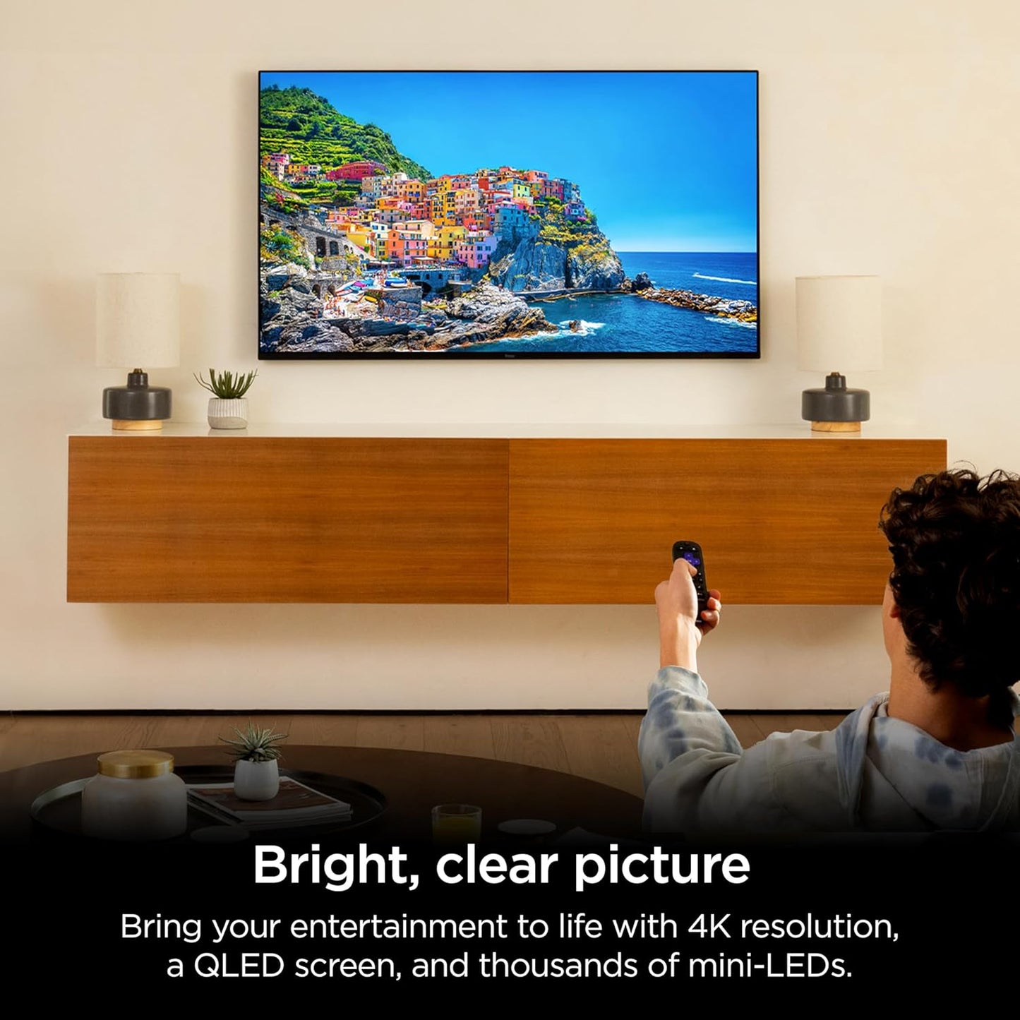 Roku 75R8B5 75-Inch Pro Series 4K QLED Smart TV
