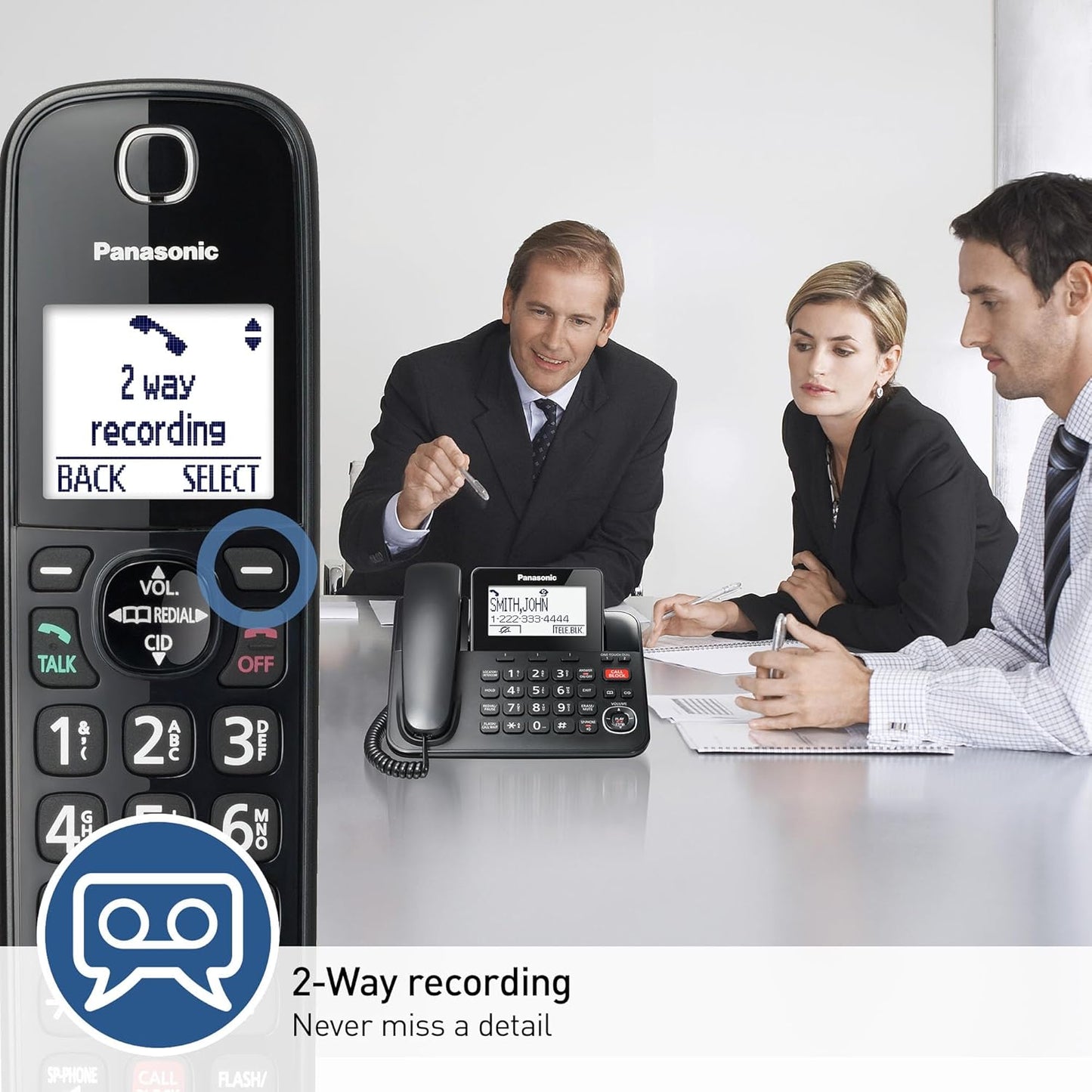Panasonic KX-TGF852B Corded/Cordless Phone Call Block