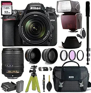 Nikon D7500 DSLR 18-140mm Lens Accessory Bundle — main product image