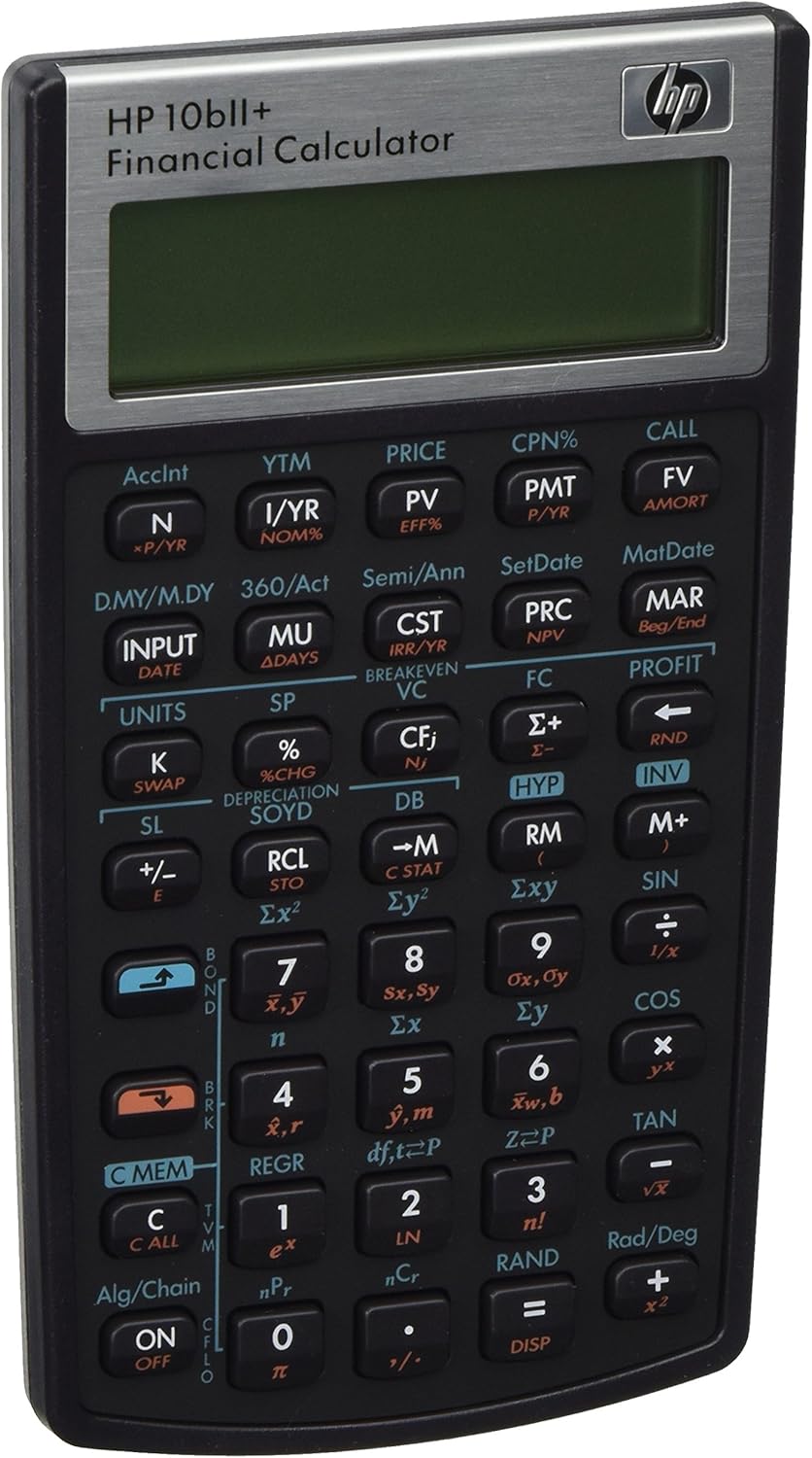 HP 10bII Financial Calculator: 12-Digit LCD, Business Calculator